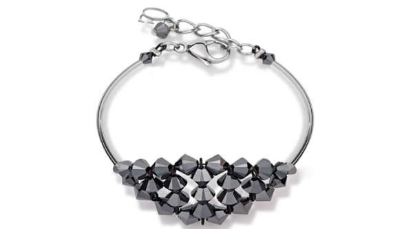 German Handmade Coeur De Lion Black/Silver Necklace and Bracelet -4723 RRP£350!!!