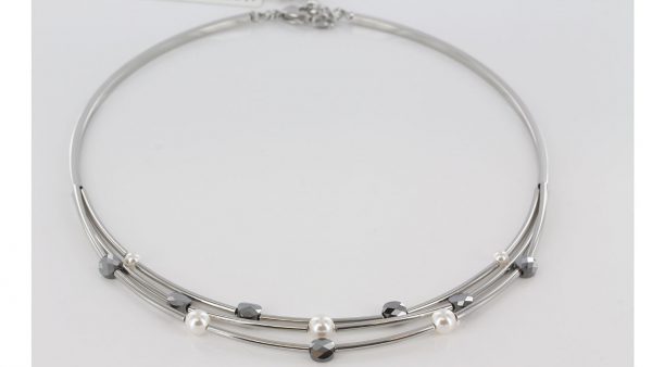 German Handmade Coeur De Lion Crystals & Pearls Necklace-4761/1700 RRP 125!!!