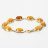 Handmade German Antique Butterscotch Baltic Amber In 9ct Gold Bracelet GBR088 RRP£1200!!!