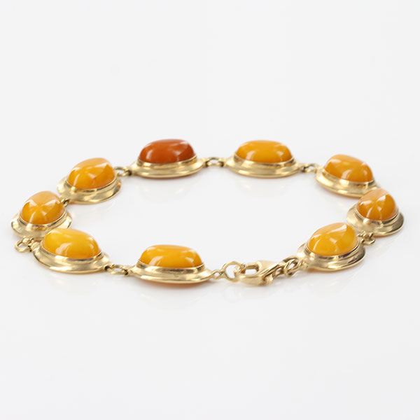 Handmade German Antique Butterscotch Baltic Amber In 9ct Gold Bracelet GBR088 RRP£1200!!!