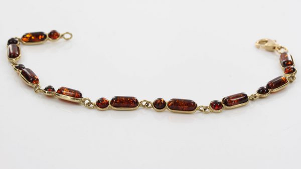 ITALIAN HANDMADE GERMAN BALTIC AMBER BRACELET IN 9CT solid GOLD GBR058-RRP£500!!!