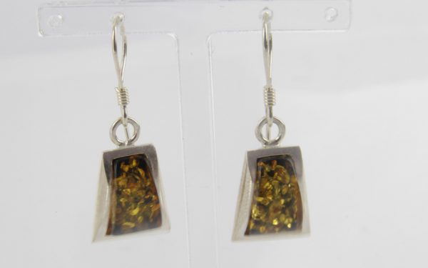 Italian Style German Baltic Amber Handmade 925 Silver Earrings E0075 RRP£65!!!