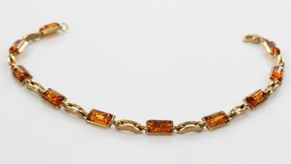 ITALIAN HANDMADE GERMAN BALTIC AMBER BRACELET IN 9CT solid GOLD GBR034-RRP£800!!!