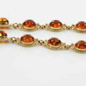 ITALIAN HANDMADE GERMAN BALTIC AMBER BRACELET IN 9CT solid GOLD GBR090-RRP£950!!!