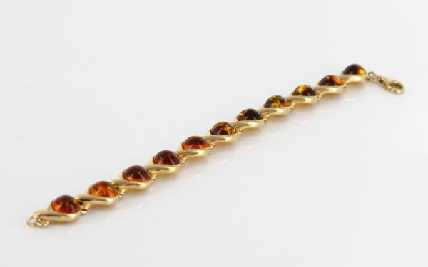 ITALIAN HANDMADE "KISS" GERMAN AMBER BRACELET IN 9CT solid GOLD GBR098 RRP £995!!!