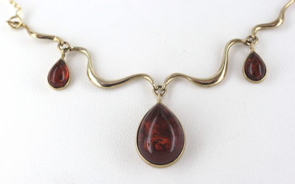 Italian Handmade German Baltic Amber Necklace in 9ct solid Gold- GN0010 RRP£725!!!