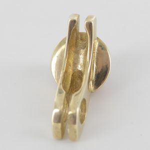 Italian Handmade Unique Elegant Amber Pendant in 9ct solid Gold -GP0081 RRP£135!!!