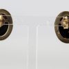Italian Made Large German Green Baltic Amber Studs 9ct Gold GS0133G RRP £295!!!