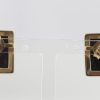 Italian Made Large German Green Baltic Amber Studs 9ct Gold GS0140G RRP £275!!!