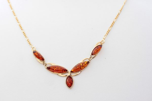 Italian Handmade German Baltic Amber Necklace in 9ct solid Gold- GN0055H RRP£525!!!