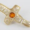Italian Handmade Baltic Amber 9ct solid Gold Cross Pendant, Amazing Detailing -GP0087 RRP£275!!!
