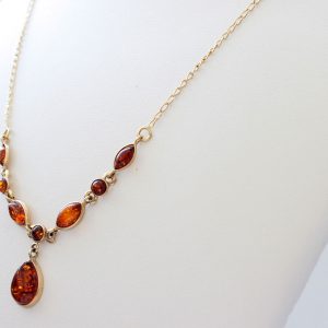 Italian Handmade German Baltic Amber Necklace in 9ct solid Gold- GN0056 RRP£575!!!