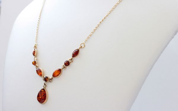 Italian Handmade German Baltic Amber Necklace in 9ct solid Gold- GN0056 RRP£575!!!