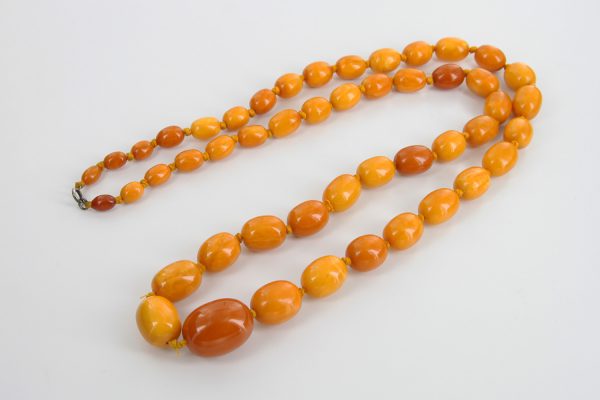 Antique German Baltic Amber Unique Butterscotch Beaded Necklace A0133 RRP£9950!!