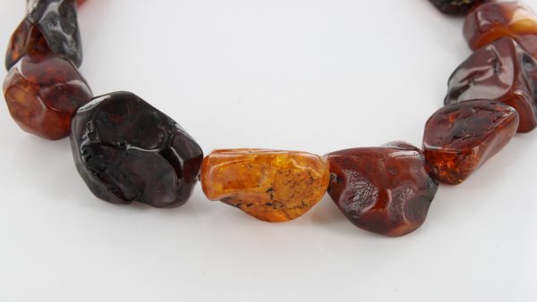 German Baltic Amber Natural Unique Bead Necklace Handmade A300 – RRP£1495!!!