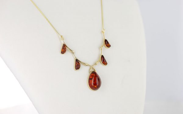 Italian Handmade German Baltic Amber Necklace in 9ct solid Gold- GN0084 RRP£775!!!