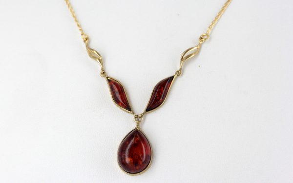 Italian Handmade German Baltic Amber Necklace in 9ct solid Gold- GN0020 RRP£525!!!