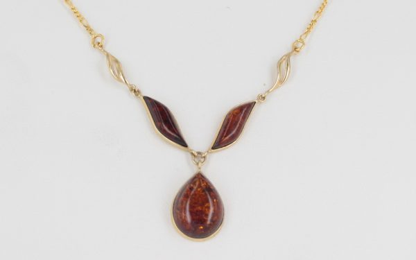 Italian Handmade German Baltic Amber Necklace in 9ct solid Gold- GN0020H RRP£675!!!