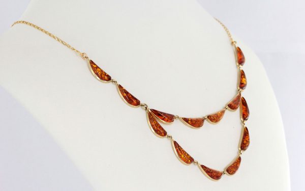 Italian Handmade German Baltic Amber Necklace in 9ct solid Gold- GN0054 RRP£1195!!!