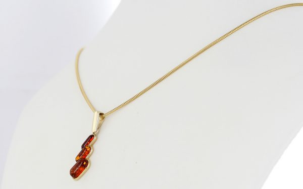 Italian Handmade German Baltic Amber Pendant In 9ct solid Gold -GP0135 RRP£175!!!