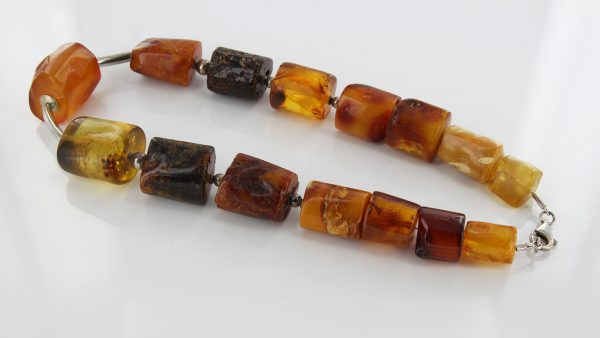 German Baltic Amber Natural Unique Bead Necklace Handmade A325 – RRP£1450!!!