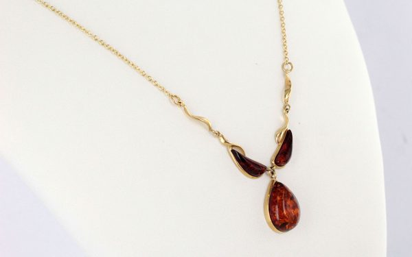 Italian Handmade German Baltic Amber Necklace in 9ct solid Gold- GN0022 RRP£625!!!