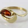 Italian Unique Handmade German Baltic Amber Ring in 9ct solid Gold- GR0165 RRP £195!!!