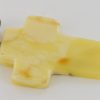 MILKY BUTTERSCOTCH BALTIC AMBER,925 SILVER LOOP,CROSS PENDANT-PE0121 RRP£40!!!
