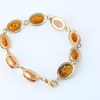 ITALIAN MADE UNIQUE GERMAN BALTIC AMBER BRACELET IN 18CT solid GOLD -GBR101 RRP£2450!!!