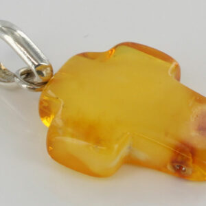 GERMAN HANDMADE UNIQUE Honey BALTIC AMBER CROSS PENDANT PE0127 RRP£50!!!