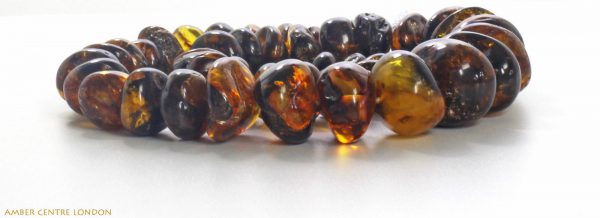 Dominican Blue Amber Natural Beaded Necklace First Grade Amber A0107 RRP£4950!!