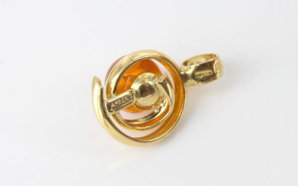 Italian Handcrafted 18ct solid Gold Pendant with German Amber GP0998 RRP£275!!!