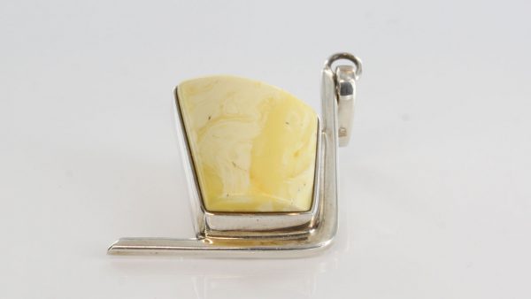 Butterscotch UNIQUE German BALTIC AMBER PENDANT 925 SILVER- PE0102 RRP£140!!!