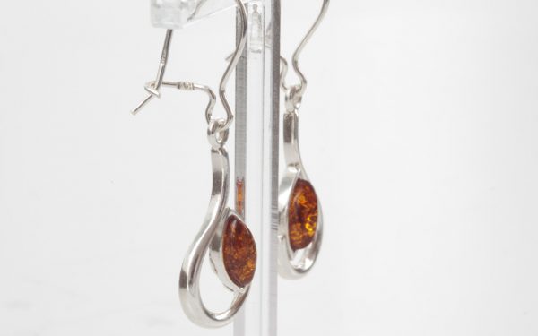 Italian Style Handmade German Baltic Amber Earrings 925 Silver E0014 RRP £25!!!