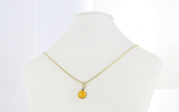 Antique German Butterscotch Baltic Amber Pendant in 9ct solid Italian Gold-GP0046Y RRP£125!!!