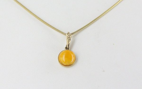 Antique German Butterscotch Baltic Amber Pendant in 9ct solid Italian Gold-GP0046Y RRP£125!!!