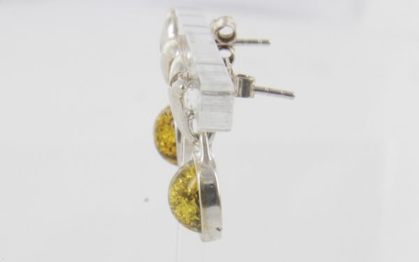 Italian Style German Handmade Baltic Amber 925 Silver Earrings E0090 RRP£30!!!