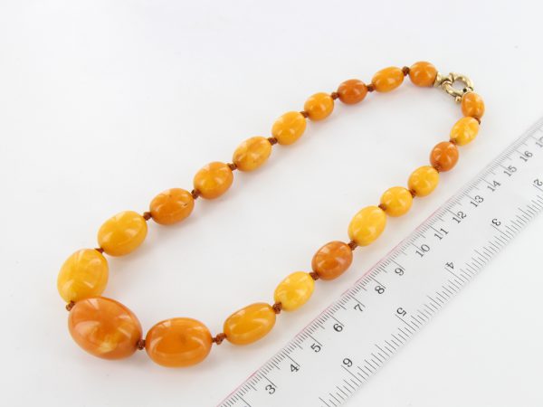 Antique German Baltic Amber Unique Butterscotch Beaded Necklace A0130 RRP£2950!!