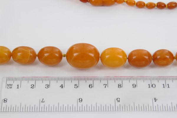 Antique German Baltic Amber Unique Butterscotch Beaded Necklace A0132 RRP£3950!!!