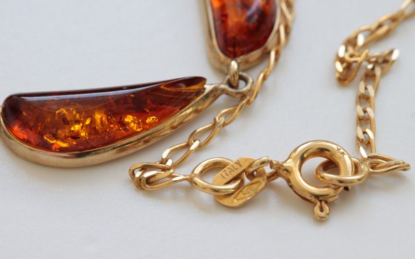 Italian Handmade German Baltic Amber Necklace in 9ct solid Gold- GN0054 RRP£1195!!!