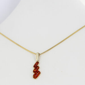 Italian Handmade German Baltic Amber Pendant In 9ct solid Gold -GP0135 RRP£175!!!