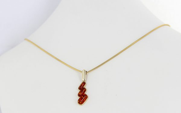 Italian Handmade German Baltic Amber Pendant In 9ct solid Gold -GP0135 RRP£175!!!