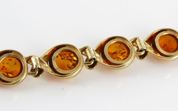 ITALIAN HANDMADE "KISS" GERMAN AMBER BRACELET IN 9CT solid GOLD GBR098 RRP £995!!!