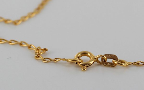 Italian Handmade German Baltic Amber Necklace in 9ct solid Gold- GN0029 RRP£575!!!