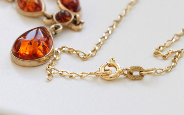 Italian Handmade German Baltic Amber Necklace in 9ct solid Gold- GN0056 RRP£575!!!