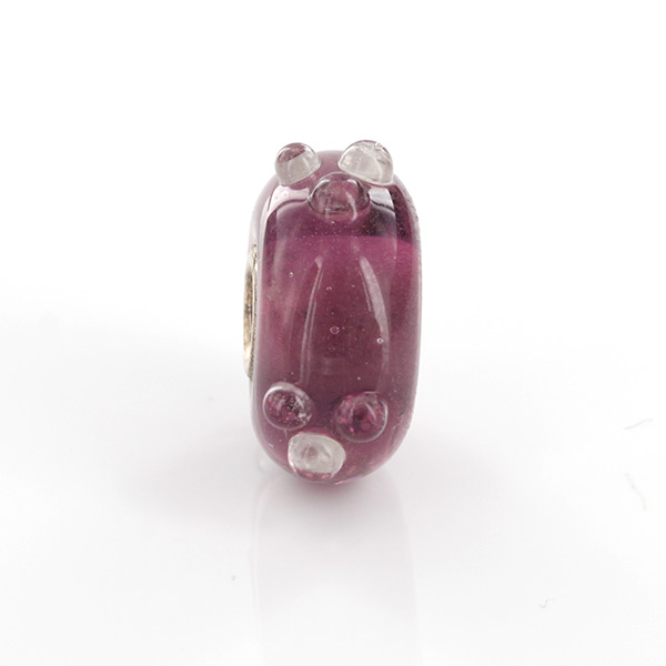 Genuine Trollbeads Murano Glass Charm 925S LAA Purple Flower Bud 61330 RRP£30!!!