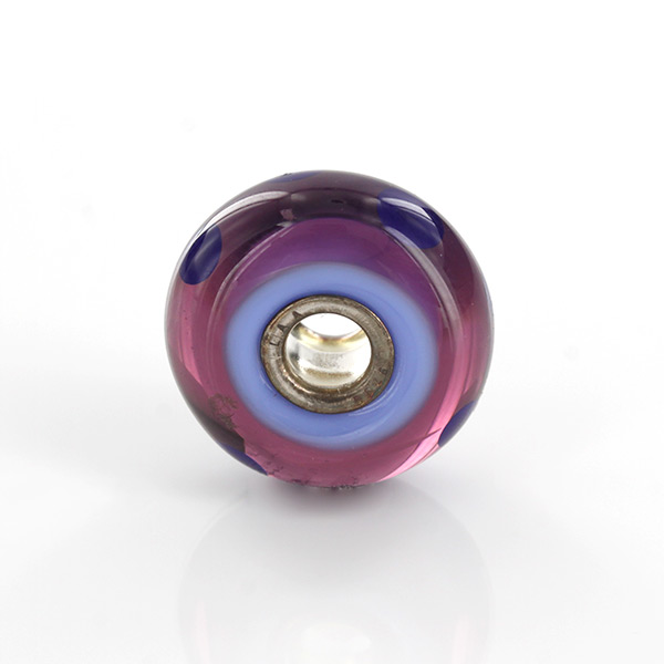 Genuine Trollbeads Murano Glass Silver 925S LAA Charm Purple Dot 61331 RRP£30!!!