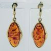 Italian Hand Made 18ct solid Gold Earrings with German Baltic Amber GE0146 RRP£1000!!!