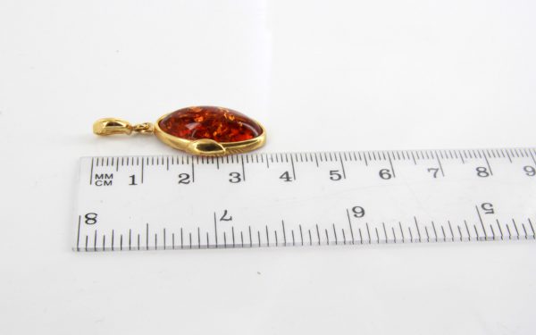 Italian Made Handcrafted 18ct Gold Pendant with German Amber GP0988 RRP£525!!!