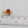 Italian Handcrafted 18ct solid Gold Pendant with German Amber GP0998 RRP£275!!!